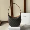 Celine Ava Hobo Bag - Beige Leather, Embossed Triomphe Logo, Elegant Shoulder Bag for Women, Luxury Fashion Accessory #A56756