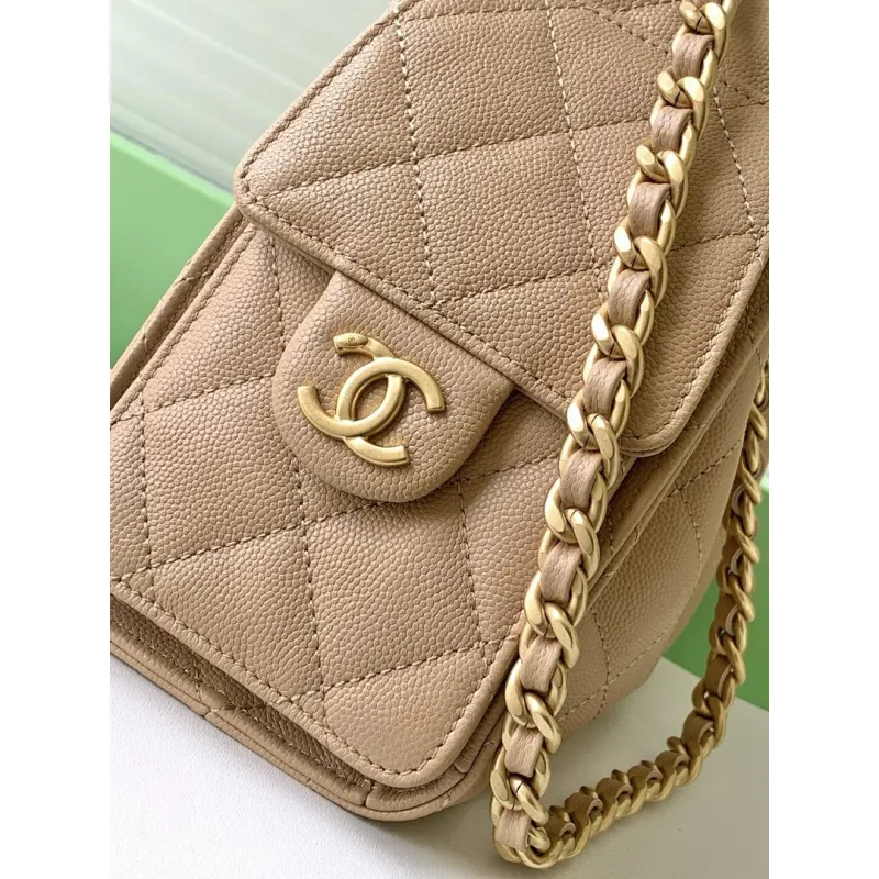 Chanel Hobo Shoulder Bag  Hippie Style Vintage Gold Coin Button Drawstring Bucket Bag #A59440