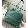 Loewe Green Leather Drawstring Tote Bag With Bold Branding For Chic Everyday Use #A50065