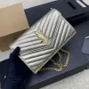 Glamorous Saint Laurent Metallic Gold Chain Wallet with Iconic YSL Logo Detailing #A50104 Glamorous Saint Laurent Metallic Gold Chain Wallet with Iconic YSL Logo Detailing #A50104