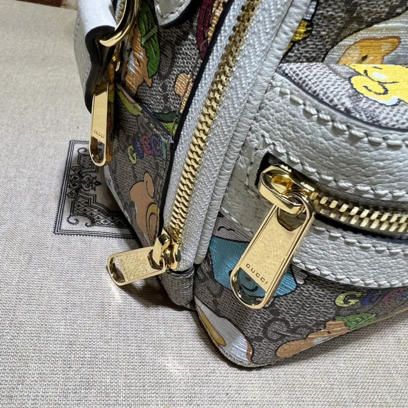 Gucci GG Canvas Mini Backpack With Colorful Cartoon Character Prints #A52727