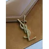 SAINT LAURENT Cassandra Envelope Crossbody Bag Set – Tan Leather-Suede & Black Velvet with Gold YSL Logo (Detachable Chain Strap) #A58773