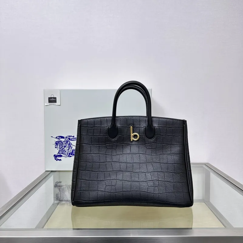 Burberry - Inspired Structured Handbags in Multiple Colors and Textures size:30×13×24cm #A53906