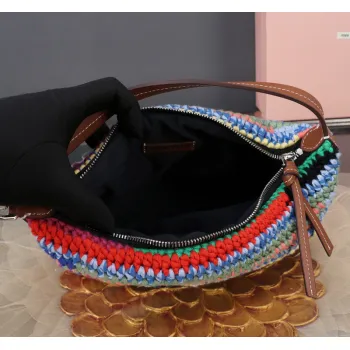 Miu Miu Crochet Hobo Bags: Colorful, Handcrafted Style Statements size:25.5×14×10cm #A53542