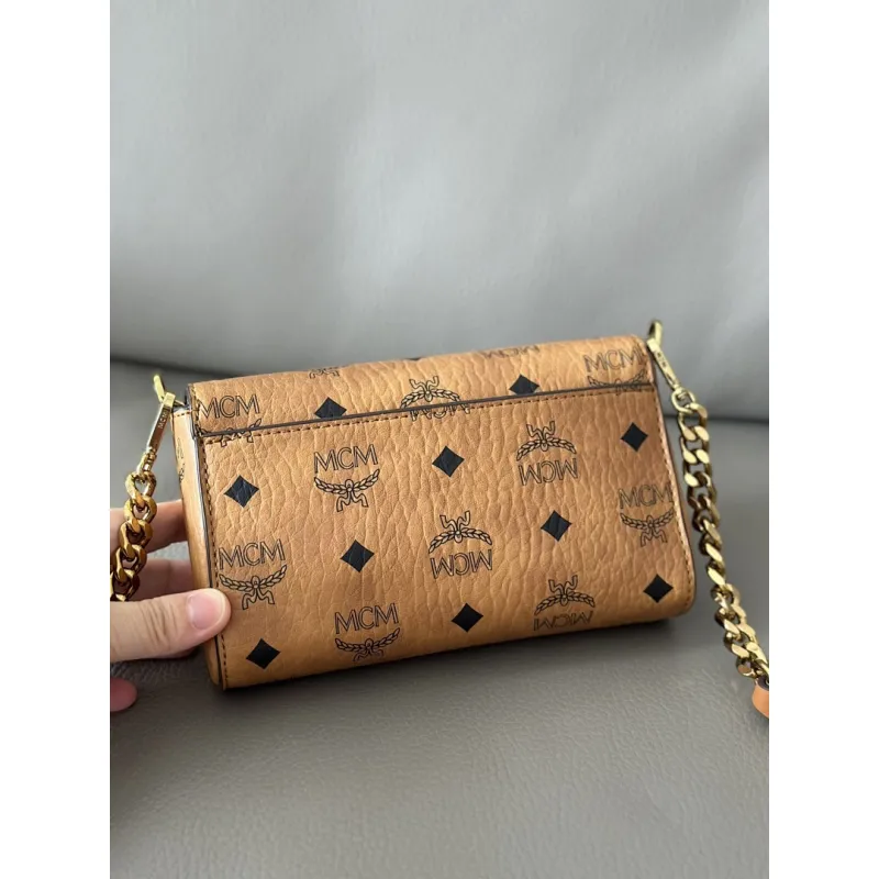 MCM Small Envelope Crossbody Bag, Visetos Monogram, Style 65008 11-18.5-4cm #A61796