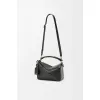Loewe Black Leather Puzzle Bag With Geometric Design And Adjustable Strap For Modern Chic #A50043