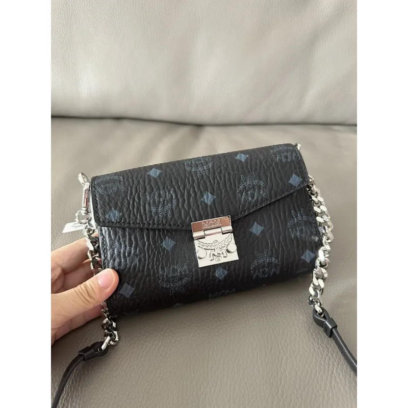 MCM Small Envelope Crossbody Bag, Visetos Monogram, Style 65008 11-18.5-4cm #A61796
