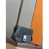 D-ior Saddle Messenger Bag – Anthracite Gray Oblique Jacquard & Grained Calfskin with Signature Aluminum Buckle #A59163