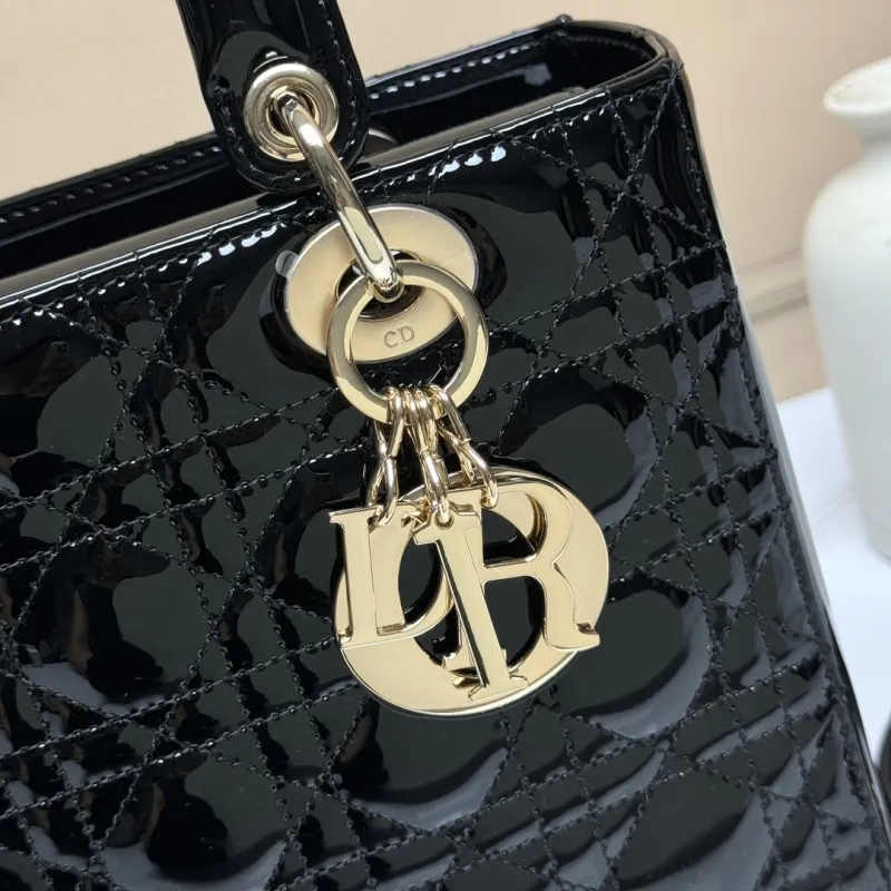 D-ior Lady Handbags Black/Wine/Red/White #A57293