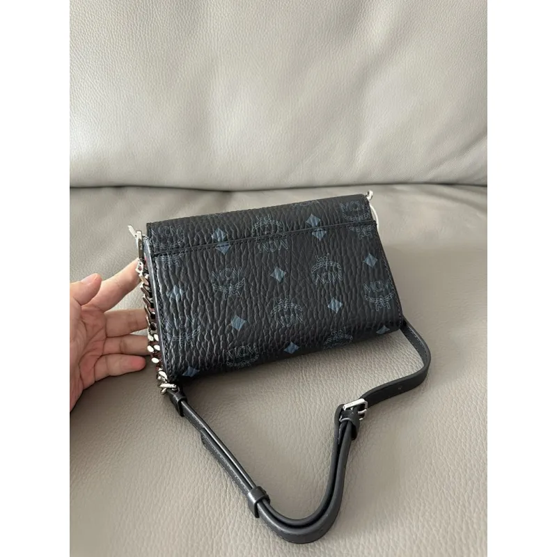MCM Small Envelope Crossbody Bag, Visetos Monogram, Style 65008 11-18.5-4cm #A61796