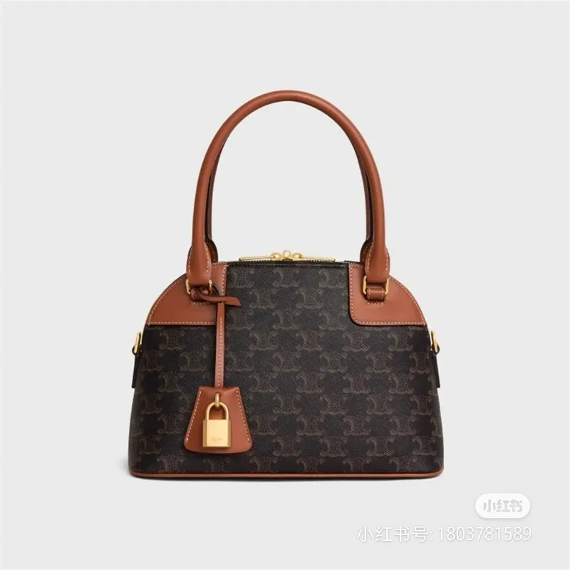 Celine Triomphe Canvas And Leather Handbag For Timeless Sophistication In Daily Use Description #A50044