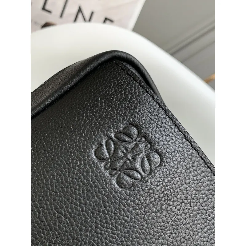 LOEWE Military backpack in soft grained calfskin Anthracite Size:39*28.5*11cm #A49107