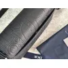 Black D-ior Messenger Bag With Embossed Patterns For Fashion Forward Looks size:23×18×6cm #A54116