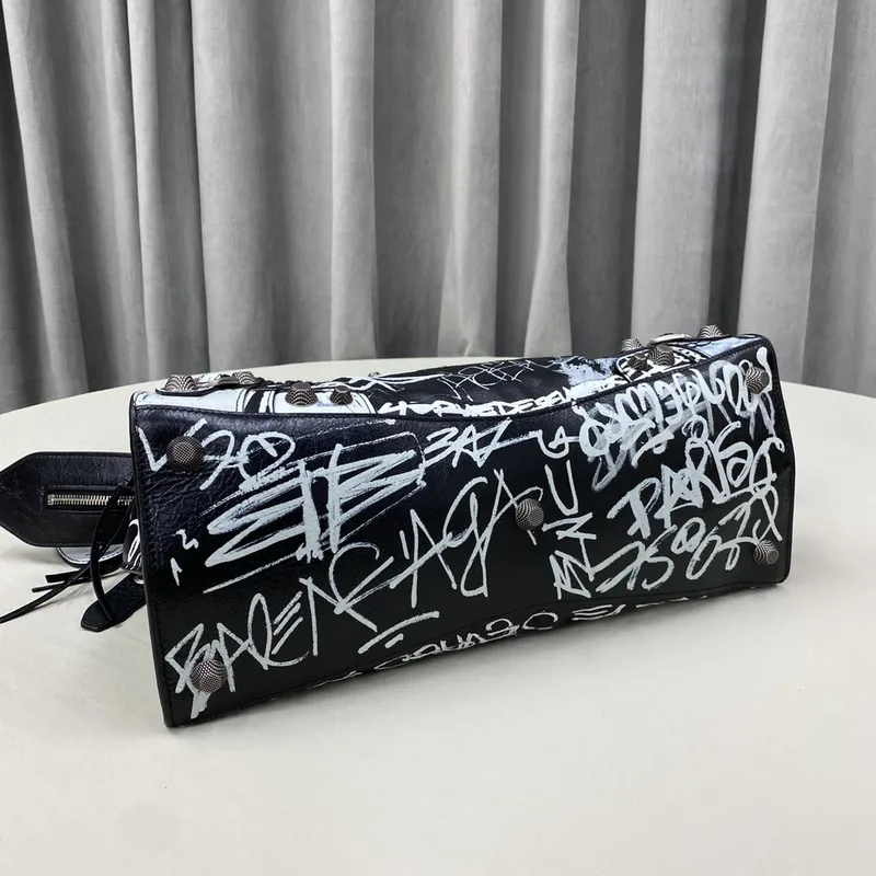 Balenciaga Distressed  Bag with Graffiti Details #A46204