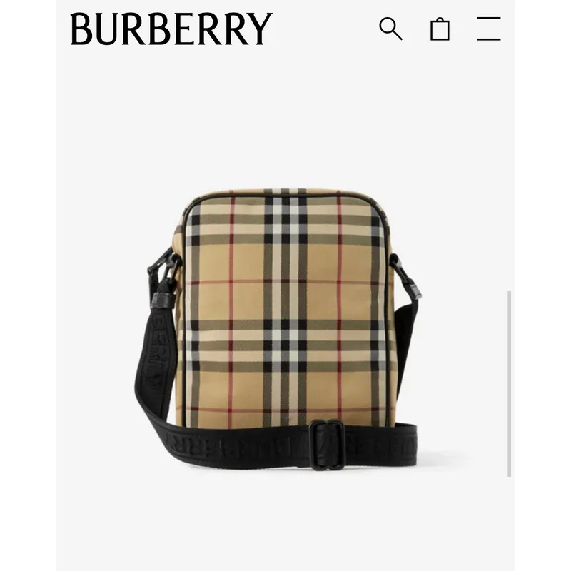 Burberry Vintage Check Crossbody Bag With Adjustable Strap For Classic Style size:16×4×20cm #A54099