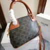 Celine Triomphe Canvas And Leather Handbag For Timeless Sophistication In Daily Use Description #A50044