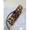 SAINT LAURENT Cassandra Envelope Crossbody Clutch – Leopard-Print Haircalf with Gold YSL Logo (Detachable Chain Strap) #A58783