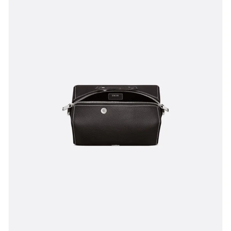 Sleek Black D-ior Leather Crossbody Bag for Timeless Everyday Elegance size:22×10×12cm #A54110 Sleek Black D-ior Leather Crossbody Bag for Timeless Everyday Elegance size:22×10×12cm #A54110