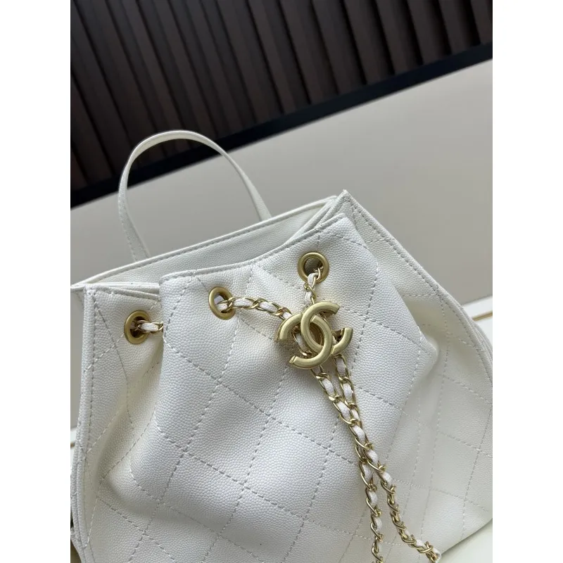 Small Hippie Backpack Drawstring Bucket Bag with Vintage Gold Coin Buttons and Diamond Pattern and Vintage Black and Gold Bag #A54522