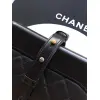 Chanel Womens Bucket Bag - Black & White Quilted Leather, Gold-Tone CC Logo & Two-Tone Chain Strap, Stylish Crossbody Bag for Luxury Fashion #A56750