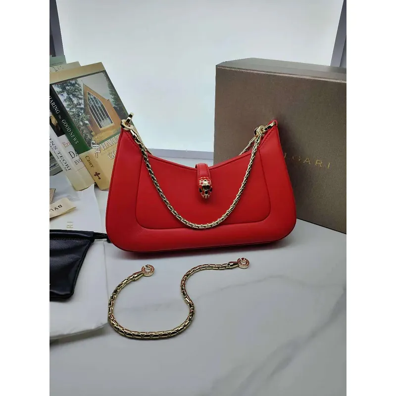 Bvlgari Serpenti Handbag Collection In Vibrant Colors And Chain Detailing #A51659