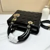D-ior Lady Handbags Black/Wine/Red/White #A57293