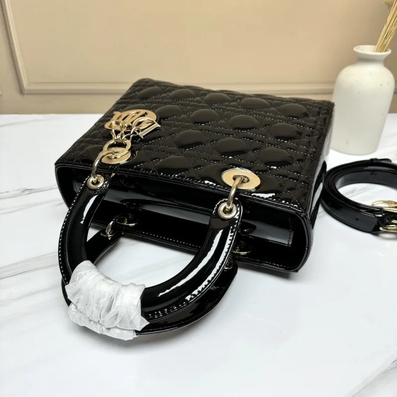 D-ior Lady Handbags Black/Wine/Red/White #A57293