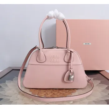 Miu Miu Vivant Suede Leather Bowling Top Handle Bag 32×19.5×11cm #A65025