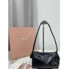 Miu Miu Ribbon Oil-Wax Leather Shoulder Bag 21×12.5×9.5cm #A65026