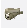 D-ior Saddle Belt Bag in Olive Green Leather With Signature Strap Design size:27×20×5cm #A54111 D-ior Saddle Belt Bag in Olive Green Leather With Signature Strap Design size:27×20×5cm #A54111