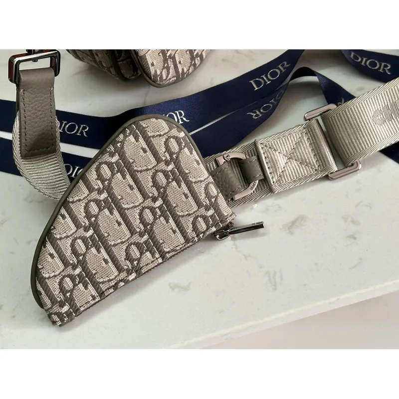 D-ior Beige Oblique Pattern Crossbody Bag With Signature Strap And Pouch  size:23×17×4cm #A54108