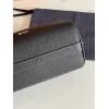 Sleek Black D-ior Leather Crossbody Bag for Timeless Everyday Elegance size:22×10×12cm #A54110 Sleek Black D-ior Leather Crossbody Bag for Timeless Everyday Elegance size:22×10×12cm #A54110