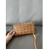 MCM Mini Crossbody Bag, Grid Pattern, Chain Strap, Style 65026 12.5 x 21.0 x 5.0cm #A61795