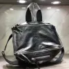 Givenchy Black Leather Multi Zip Structured Tote Bag #A52351