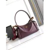 Prada Galleria Soft Shoulder Bag (2 Colors) – Burgundy/Black Leather with Gold-Tone Triangle Logo & Convertible Strap #A59180