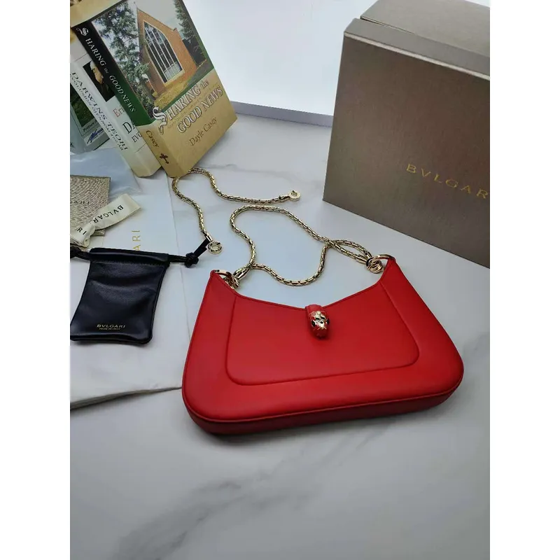 Bvlgari Serpenti Handbag Collection In Vibrant Colors And Chain Detailing #A51659