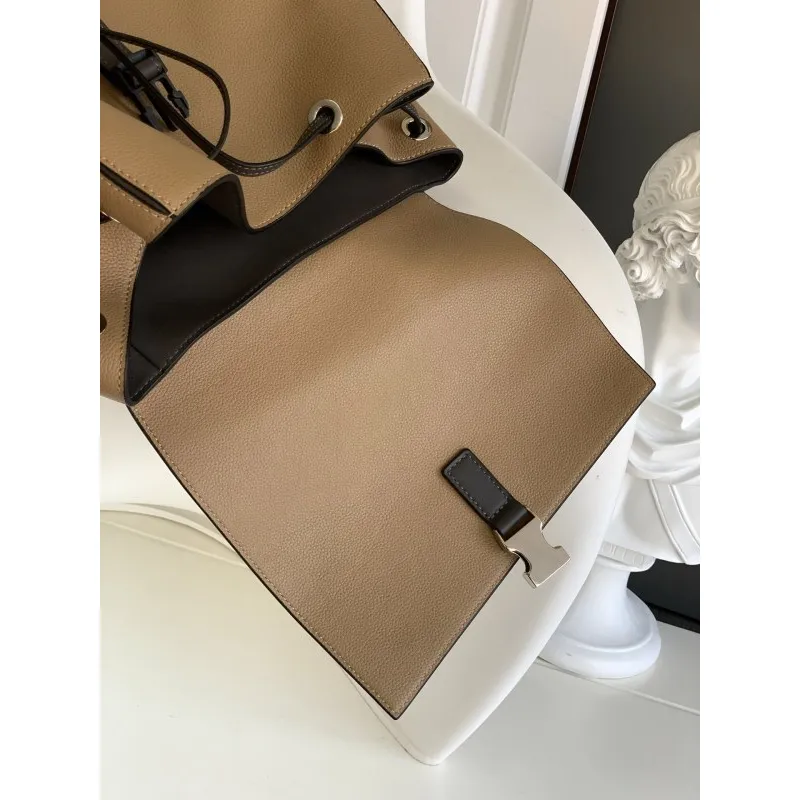 Loewe  Backpack - Multi-Tone Leather Patchwork, Anagram Logo, Drawstring Closure & Zipper Pocket, Stylish Luxury Backpack for Everyday Use #A56851