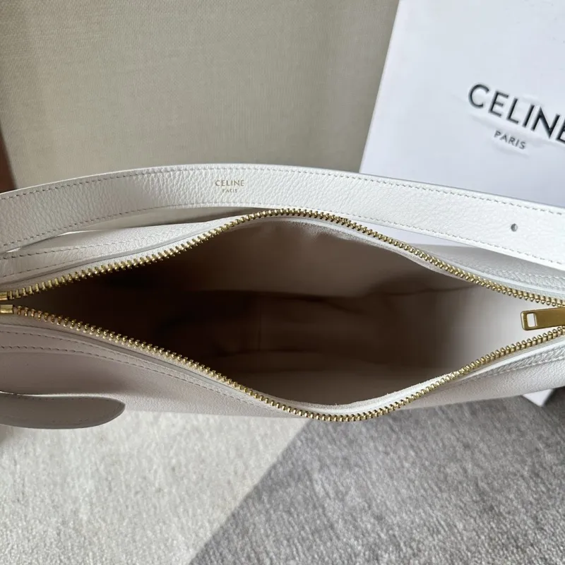 Celine Ava Hobo Bag - Multiple Colors (Monogram, Black, Tan, White), Signature Triomphe Logo, Timeless Luxury Shoulder Bag for Women #A56751