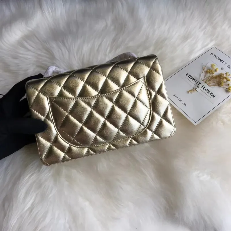Chanel Classic Flap Bag gold Shoulder Bag #A62506