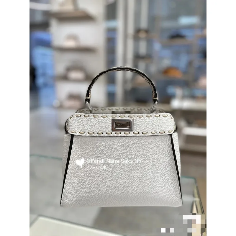 Fendi Handbag Peekaboo Mini Cuoio Romano leather Size:23*18*11cm #A49095 Fendi Handbag Peekaboo Mini Cuoio Romano leather Size:23*18*11cm #A49095