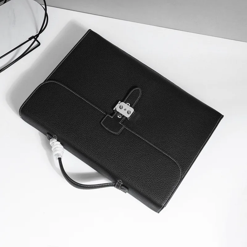 Hermes Leather Briefcase Collection: Timeless Design for the Discerning Professional size:39×29×6cm #A53668
