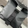 Loewe Black Leather Backpack With Distinctive Zipper And Branding For Modern Urban Style #A50064