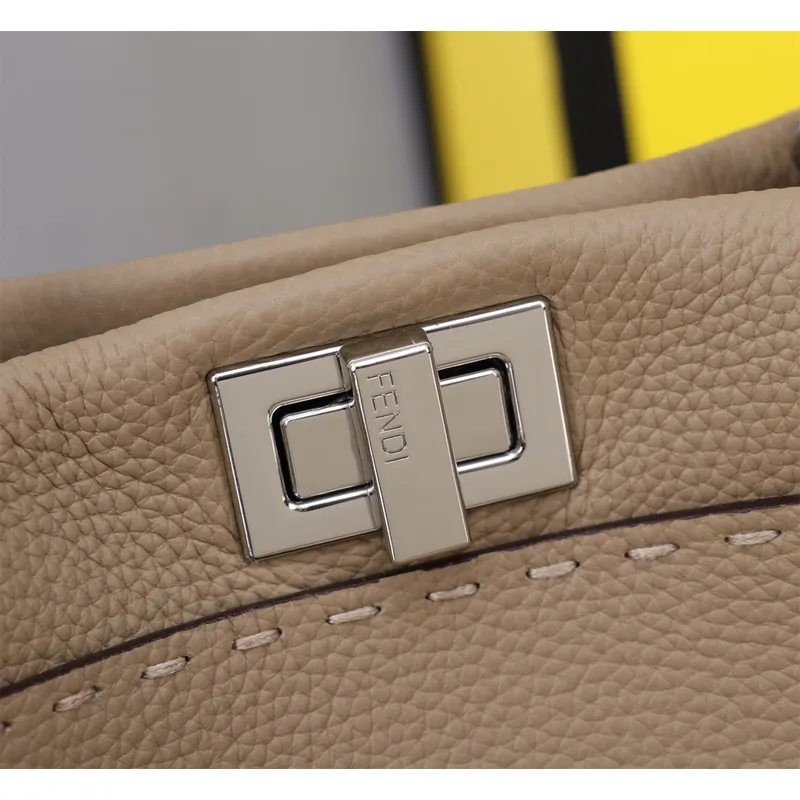 Fendi Handbag Peekaboo Mini Cuoio Romano leather Size:23*18*11cm #A49095 Fendi Handbag Peekaboo Mini Cuoio Romano leather Size:23*18*11cm #A49095