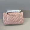 Authentic Chanel Classic Flap Bag in Light  Caviar Leather good Hardware  Wide 25cm #A54378