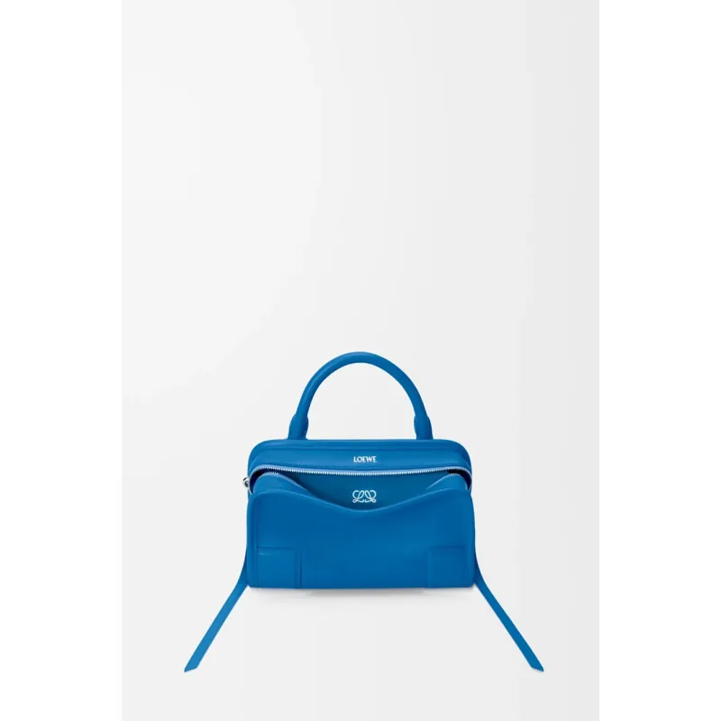 Loewe Amazona 180 Blue Leather Top Handle Bag 34.5x14x27cm #A64991