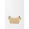 Loewe Medium Ola Raffia & Leather Shoulder Bag, 26 x 13 x 18 cm #A63229