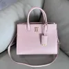 Burberry Handbag Two Tone Leather &amp Gold “TB” Logo Epitomizing Sophisticated Elegance size:27×11×20cm #A54200