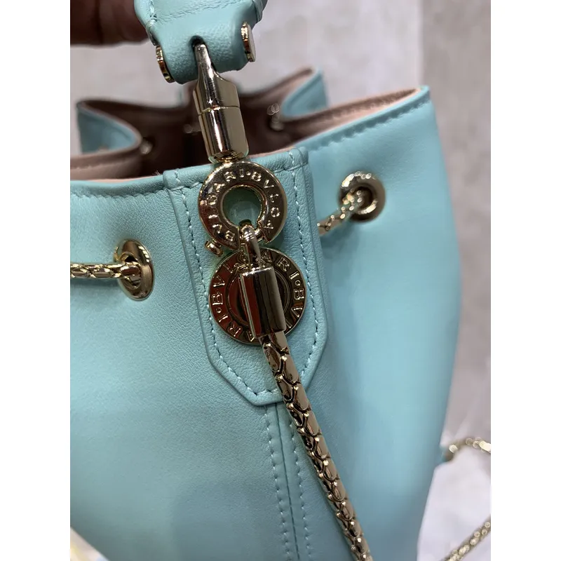 Bvlgari Serpenti Bucket Bag In Blush Leather With Iconic Detailing #A51661 Bvlgari Serpenti Bucket Bag In Blush Leather With Iconic Detailing #A51661