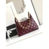 Chanel 4923 Quilted Hobo Bag in Crinkled Lambskin Size 32x30x12CM #A62915