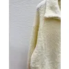2025 D-ior Womens Wool Cardigan: Chic Collared Style with Functional Pockets and Exquisite Trim Details #A54856